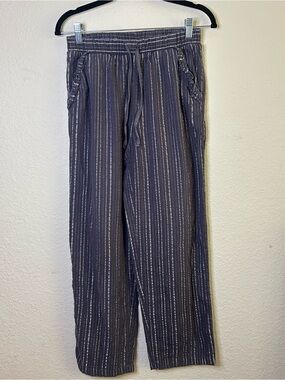 Joe Boxer VTG Kmart Striped Drawstring Casual Pants Gray White Stripe Cotton Med